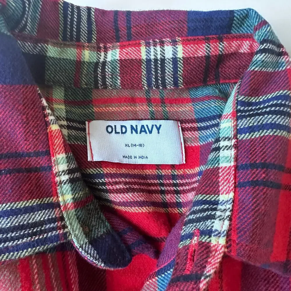 Old Navy Plaid Flannel Dress Shirt - Size XL
